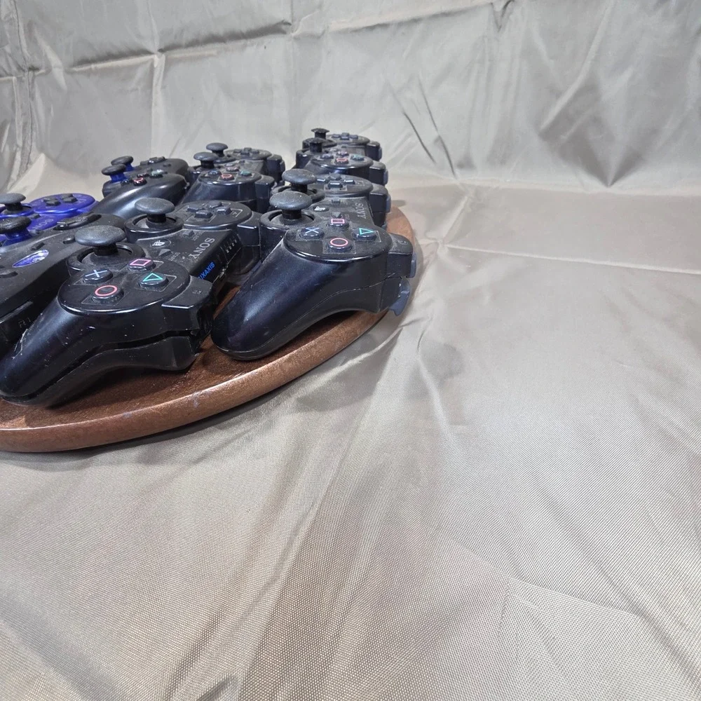 Lot of 7 PS3 Controllers Sony DualShock 3 Sixaxis Logitech Cordless Action Black